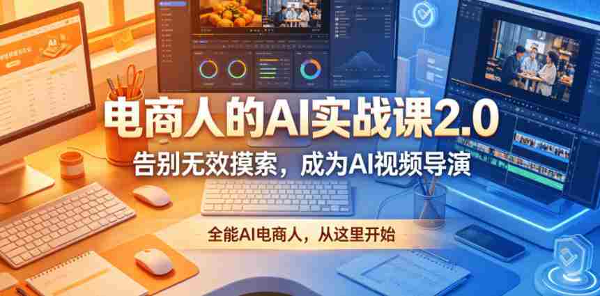 电商人的AI实战课2.0,告别无效摸索,成为AI视频导演,全能AI电商人,从这里开始