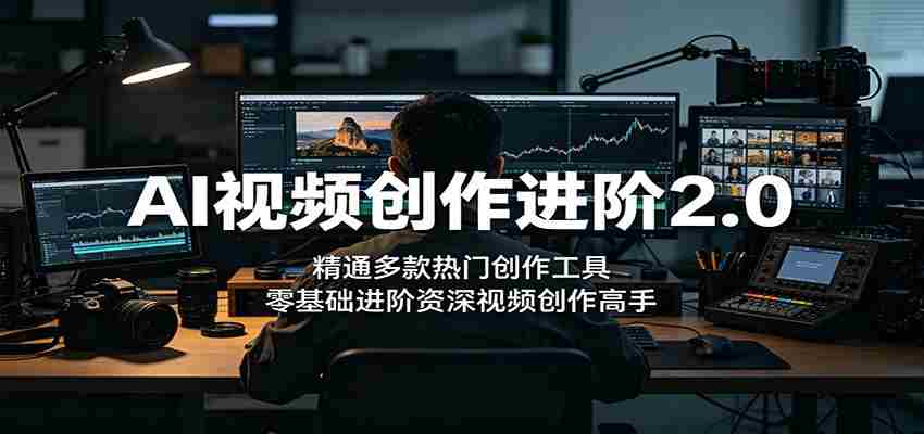 AI视频创作进阶2.0：精通多款热门创作工具，零基础进阶资深视频创作高手-中创网_分享创业项目_助您在家赚钱