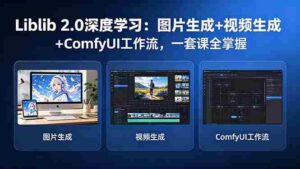 (18349期)Liblib 2.0深度学习:图片生成+视频生成+ComfyUI工作流,一套课全掌握-中创网_分享创业项目_助您在家赚钱