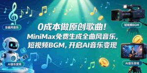 0成本做原创歌曲!MiniMax免费生成全曲风音乐,短视频BGM,开启AI音乐变现-中创网_分享创业项目_助您在家赚钱