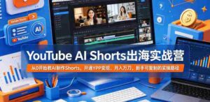 YouTube AI Shorts出海实战营，从0开始教AI制作Shorts，开通YPP变现，月入万刀，新手可复制的实操路径-中创网_分享创业项目_助您在家赚钱