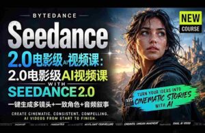 （18415期）Seedance 2.0电影级AI视频课：一键生成多镜头+一致角色+音频叙事-中创网_分享创业项目_助您在家赚钱