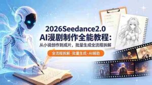 (18537期)2026Seedance2.0 AI制作全能教程:从小说创作到成片,批量生成全流程拆解-中创网_分享创业项目_助您在家赚钱