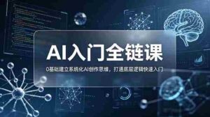 (18996期)不止提示词:AI入门全链课,0基础建立系统化AI创作思维,打通底层逻辑快速入门-中创网_分享创业项目_助您在家赚钱
