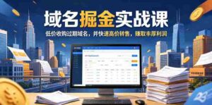 域名交易掘金实战课,低价收购过期域名,并快速高价转售,賺取丰厚利润【原创双语字幕】-中创网_分享创业项目_助您在家赚钱