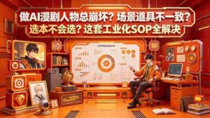 (18850期)做AI漫剧人物总崩坏?场景道具不一致?选本不会选?这套工业化SOP全解决 (更新)-中创网_分享创业项目_助您在家赚钱