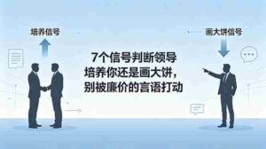 (18941期)付费文章:7个信号判断领导培养你还是画大饼,别被廉价的言语打动-中创网_分享创业项目_助您在家赚钱