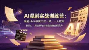 (19032期)AI漫剧实战训练营:编剧+AI+导演三位一体,一人成军 驭风口,用故事与AI铸造终身变现资产-中创网_分享创业项目_助您在家赚钱