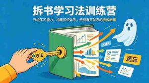 (18874期)拆书学习法训练营,升级学习能力,构建知识体系,,告别看完就忘的低效阅读-中创网_分享创业项目_助您在家赚钱
