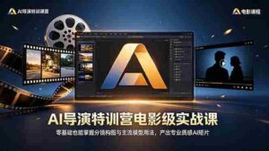 (18804期)AI导演特训营电影级实战课,零基础也能掌握分镜构图与主流模型用法,产出专业质感AI短片-中创网_分享创业项目_助您在家赚钱