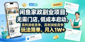 闲鱼家政副业项目，无需门店，低成本启动，高利润低竞争，玩法简单，月入1W+-中创网_分享创业项目_助您在家赚钱