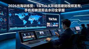 (18875期)2026出海训练营:TikTok从环境搭建到视频发布,手机剪映混剪去水印全掌握-中创网_分享创业项目_助您在家赚钱