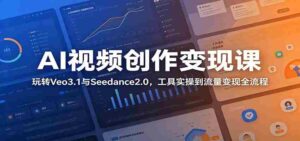 AI视频创作变现课:玩转Veo3.1与Seedance2.0,工具实操到流量变现全流程-中创网_分享创业项目_助您在家赚钱