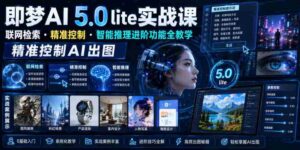 即梦AI 5.0 lite实战课,联网检索・精准控制・智能推理进阶功能全教学,精准控制AI出图-中创网_分享创业项目_助您在家赚钱