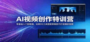 AI视频创作特训营:零基础入门到精通,玩转DS工具搭配剪辑技巧打造爆款视频-中创网_分享创业项目_助您在家赚钱