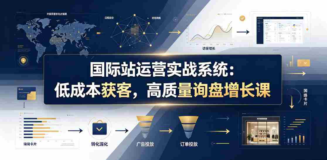 国际站运营实战系统:低成本获客,高质量询盘增长课(更新26年)