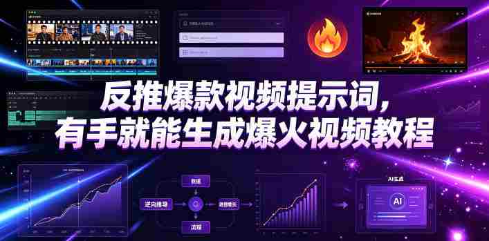 反推爆款视频提示词,有手就能生成爆火视频教程