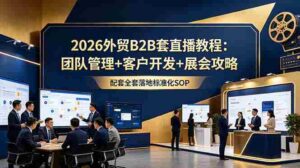 (18994期)2026外贸B2B套直播教程:团队管理+客户开发+展会攻略,配套全套落地标准化SOP-中创网_分享创业项目_助您在家赚钱