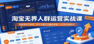 淘宝无界人群运营实战课:拆解高投产案例,多玩法圈选流量搭建推广计划矩阵提转化-中创网_分享创业项目_助您在家赚钱