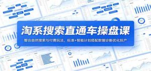 淘系搜索直通车操盘课:整合自然搜索与付费玩法,标准+智能计划搭配数据诊断优化投产-中创网_分享创业项目_助您在家赚钱