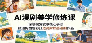 AI漫剧美学修炼课:深耕视觉叙事核心手法,精通构图色彩打造高阶质感漫剧作品-中创网_分享创业项目_助您在家赚钱