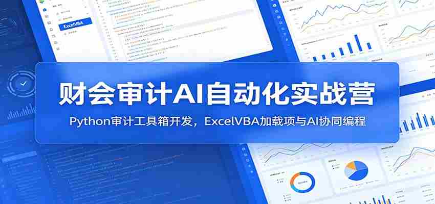 财会审计AI自动化实战营：Python审计工具箱开发，ExcelVBA加载项与AI协同编程-中创网_分享创业项目_助您在家赚钱