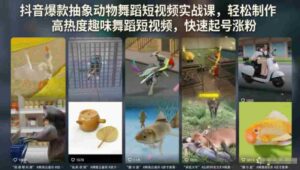 抖音爆款抽象动物舞蹈短视频实战课,轻松制作高热度趣味舞蹈短视频,快速起号涨粉-中创网_分享创业项目_助您在家赚钱