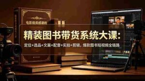 (19007期)精装图书带货系统大课:定位+选品+文案+配音+实拍+剪辑,爆款图书短视频全链路-中创网_分享创业项目_助您在家赚钱