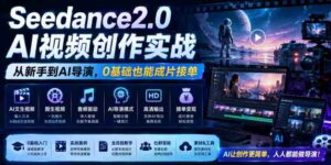 Seedance2.0 AI视频创作实战,从新手到AI导演,0基础也能成片接单变现-中创网_分享创业项目_助您在家赚钱