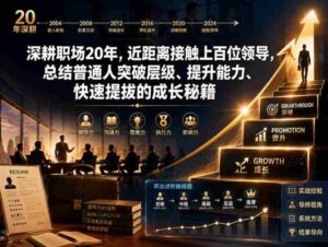 付费文章:深耕职场20年,近距离接触上百位领导,总结普通人突破层级、提升能力、快速提拔的成长秘籍(全网独家干货)-中创网_分享创业项目_助您在家赚钱