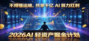 不用懂运维，共享千亿 AI 算力红利，2026AI 轻资产掘金计划-中创网_分享创业项目_助您在家赚钱
