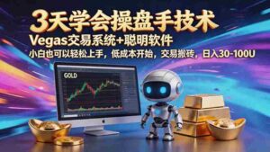 (19005期)三天学会操盘手技术,vegas技术+聪明软件,小白也可以轻松上手,日入500+-中创网_分享创业项目_助您在家赚钱