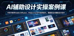 AI辅助设计实操案例课,手把手教学Stable Diffusion、Midjourney与PS协同技巧,掌握前沿AI辅助设计技术-中创网_分享创业项目_助您在家赚钱