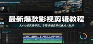 最新爆款影视剪辑教程:大V内部实操干货,字幕模板音频优化成片教学-中创网_分享创业项目_助您在家赚钱