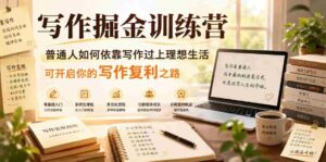 写作掘金训练营,普通人如何依靠写作过上理想生活,可开启你的写作复利之路(更新6月)-中创网_分享创业项目_助您在家赚钱