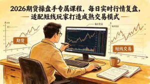 (18902期)2026期货操盘手专属课程-更新6月,每日实时行情复盘,适配短线玩家打造成熟交易模式-中创网_分享创业项目_助您在家赚钱