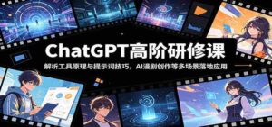 ChatGPT高阶研修课:解析工具原理与提示词技巧,AI漫剧创作等多场景落地应用-中创网_分享创业项目_助您在家赚钱