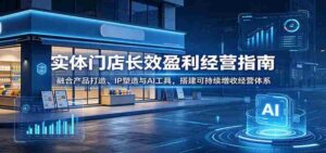 实体门店长效盈利经营指南：融合产品打造、IP塑造与AI工具，搭建可持续增收经营体系-中创网_分享创业项目_助您在家赚钱
