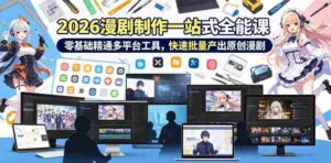 2026 AI漫剧制作一站式全能课,零基础精通多平台工具,快速批量产出原创漫剧-中创网_分享创业项目_助您在家赚钱
