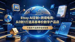 (18974期)Etsy AI定制+跨境电商:从0到1打造高客单价数字产品店,不囤货不压库存全球销售-中创网_分享创业项目_助您在家赚钱