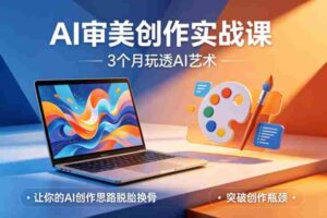 AI审美创作实战课,3个月玩透AI艺术,让你的AI创作思路脱胎换骨,突破创作瓶颈(更新0617)-中创网_分享创业项目_助您在家赚钱