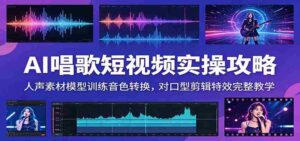 AI唱歌短视频实操攻略:人声素材模型训练音色转换,对口型剪辑特效完整教学-中创网_分享创业项目_助您在家赚钱