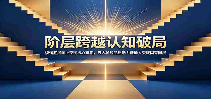 阶层跨越认知破局：读懂底层向上突围核心真相，五大稀缺品质助力普通人突破固有圈层-中创网_分享创业项目_助您在家赚钱