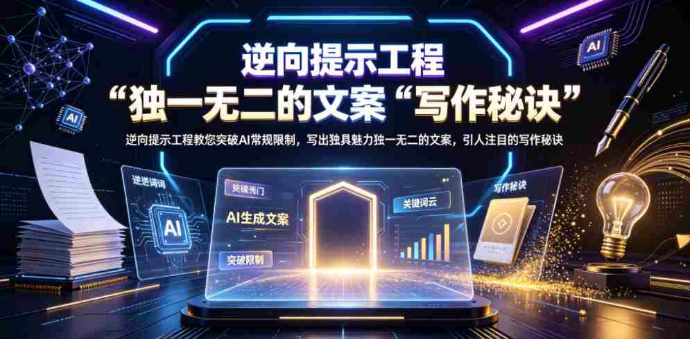 逆向提示工程教您突破AI常规限制,写出独具魅力独一无二的文案,引人注目的写作秘诀【原创双语字幕】