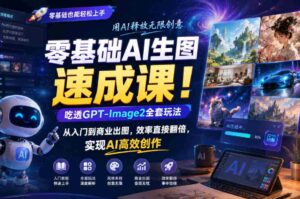 零基础AI生图速成课!吃透GPT-Image2全套玩法,从入门到商业出图,效率直接翻倍,实现AI高效创作-中创网_分享创业项目_助您在家赚钱