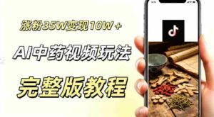 用ai做中药视频,涨粉35.8W,分成计划+橱窗累计变现10W+-中创网_分享创业项目_助您在家赚钱