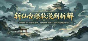 斩仙台爆款漫剧拆解:深挖热门片段创作逻辑,复刻脚本画面打造同类型爆款作品-中创网_分享创业项目_助您在家赚钱