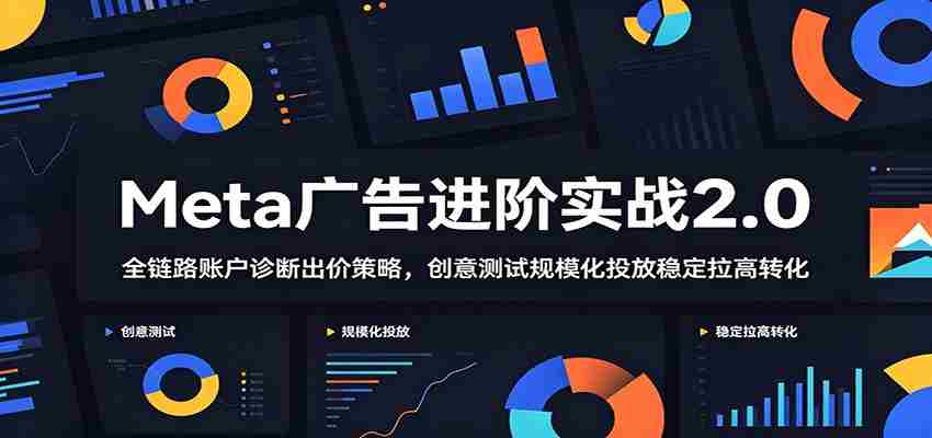 Meta广告进阶实战2.0：全链路账户诊断出价策略，创意测试规模化投放稳定拉高转化-中创网_分享创业项目_助您在家赚钱
