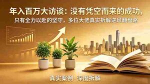 (19099期)年入百万大访谈-更新:没有凭空而来的成功,只有全力以赴的坚守,多位大佬真实拆解逆风翻盘路-中创网_分享创业项目_助您在家赚钱