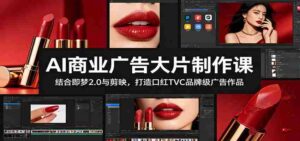 AI商业广告大片制作课:结合即梦2.0与剪映,打造口红TVC品牌级广告作品-中创网_分享创业项目_助您在家赚钱